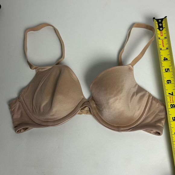 Auden Women's Lightly Lined Wireless Strapless Bras  2 Beige and gray  34A - Picture 6 of 9